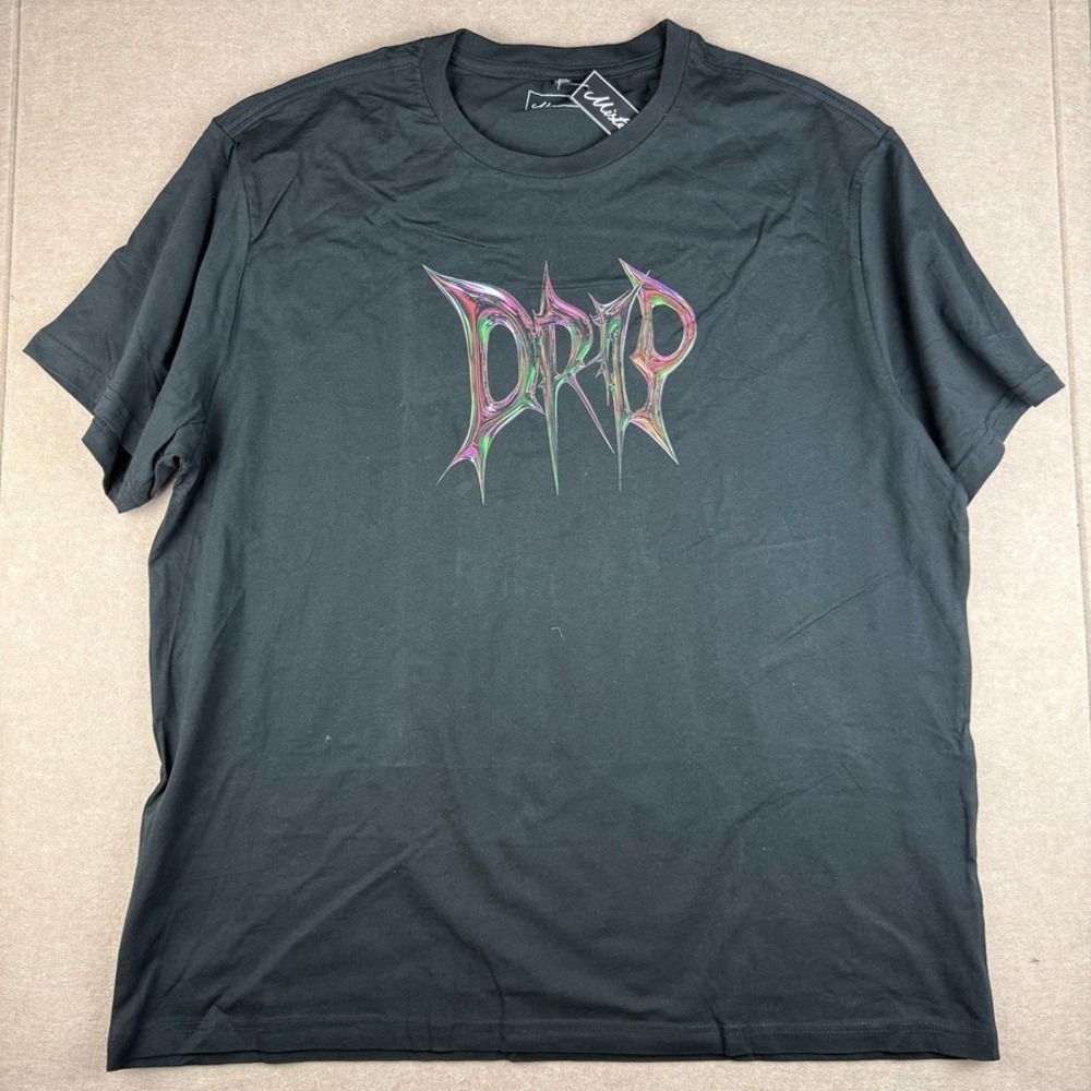 Mister Tee Shirt Mens 3XL Black Neo Drip Graphic Streetwear Statement T-Shirt